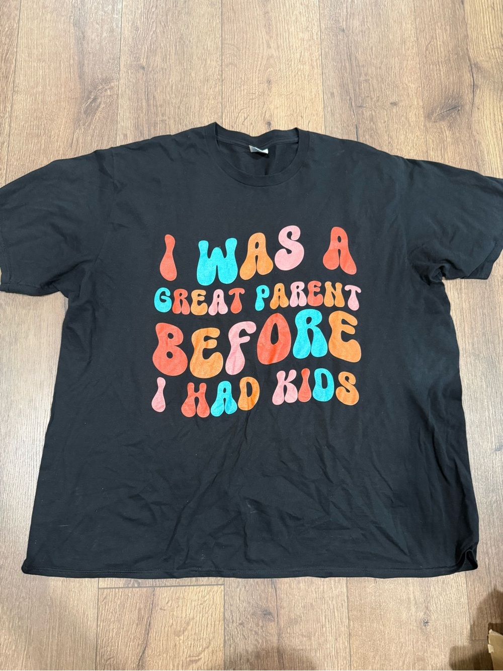 Black Graphic Tee - 'I Was a Great Parent Before I Had Kids' 2xl